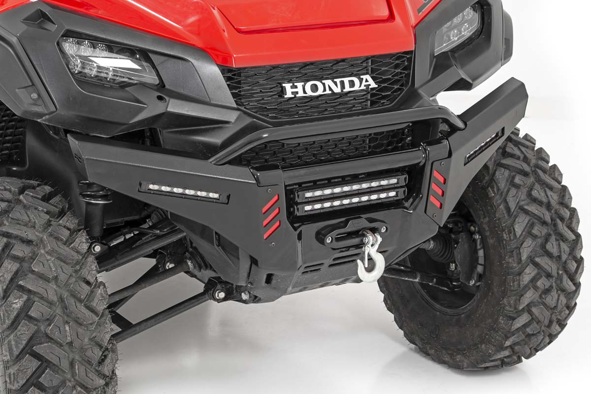 Rough Country | Bumper Plate | Honda Front Bumper Panels w/ 6.0 Inch LED Light Bars 16-20 Pioneer 1000 w/ Factory Stinger Rough Country | 92025