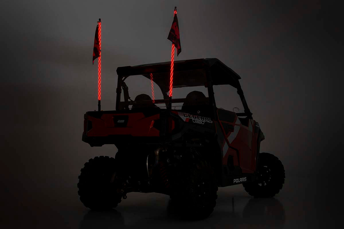 Rough Country | Light Whips | Multi-Function UTV LED Whip Lights w/ Remote Control Rough Country | 93004