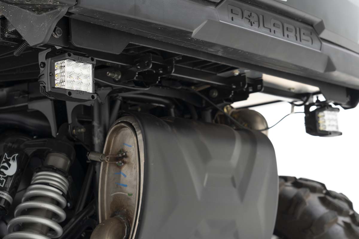 Rough Country | LED Light Pods | Polaris General 3 Inch Cube Under Bed Wide Angle Combo LED Kit For 18-Pres General Rough Country | 93032