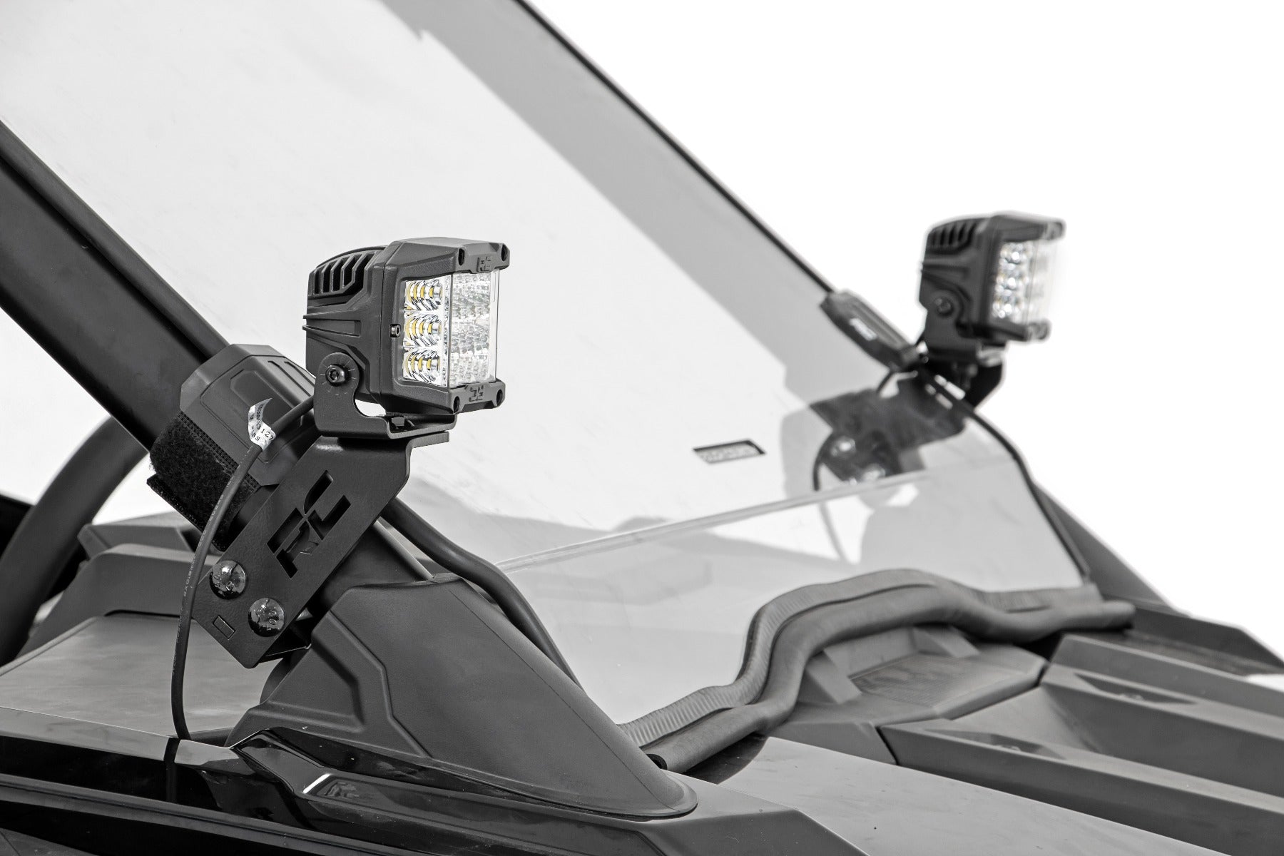 Rough Country | LED Light Pods | Polaris Dual LED Cube Kit w/ Black Series Amber DRL 20-21 Polaris RZR PRO XP Rough Country | 93079
