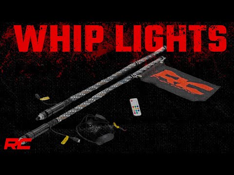 Rough Country | Light Whips | Polaris LED Whip Light Bed Mount Kit 12-20 Polaris RZR 170 EFI Rough Country | 93086
