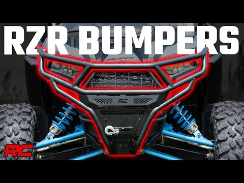 Rough Country | Front Bumpers | Tubular Bumper Front Black Series LED 6 Light Slim Line Polaris RZR XP1000 Rough Country | 93131