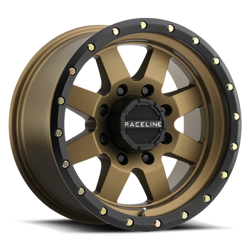 RACELINE | Aluminum Wheels | Aluminum Wheels 18x9 Defender 935BZ Bronze Multi Spoke 18 Offset 6 on 139.7 Bolt Pattern 107.95 Bore Raceline | 935BZ-89060+18