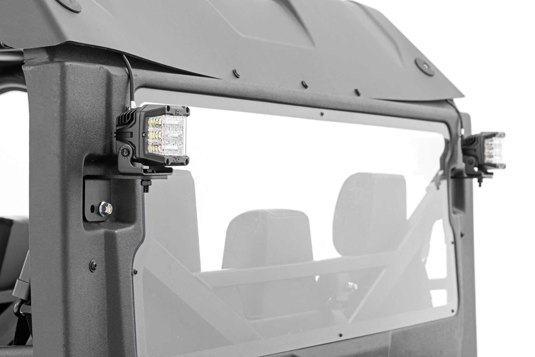 Rough Country | LED Light Bars | Rear Facing LED Kit 2-Inch Black Series with Flood Beam 2020 Intimidator GC1K Rough Country | 95003