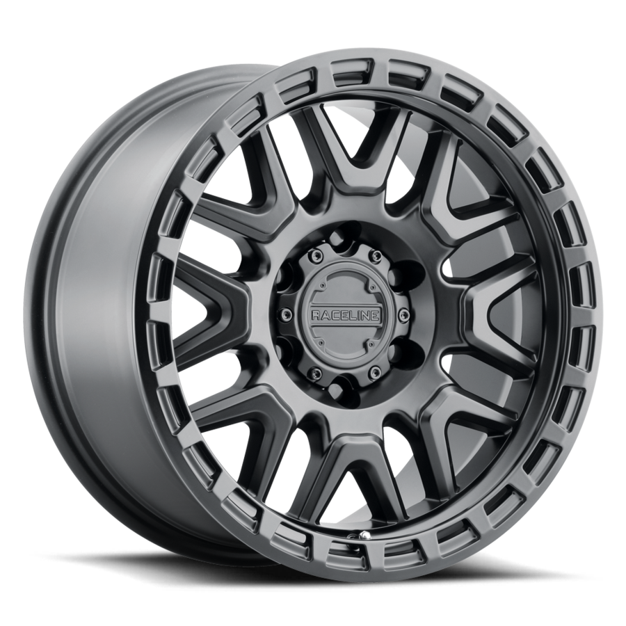 RACELINE | Aluminum Wheels | Aluminum Wheels 17x9 Krank 953B Satin Black -12 Offset 8 on 170 Bolt Pattern 125.2 Bore Raceline | 953B-79081-12
