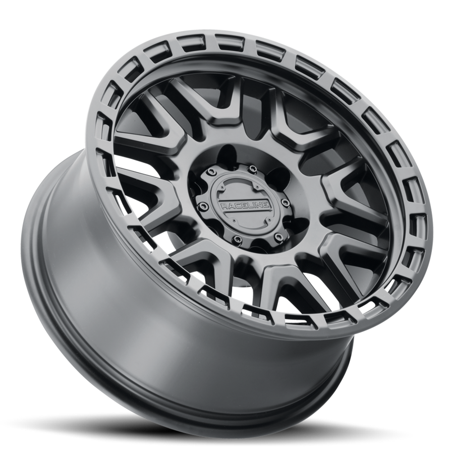 RACELINE | Aluminum Wheels | Aluminum Wheels 18x9 Krank 953B Satin Black 18 Offset 8 on 165.1 Bolt Pattern 125.2 Bore Raceline | 953B-89080+18