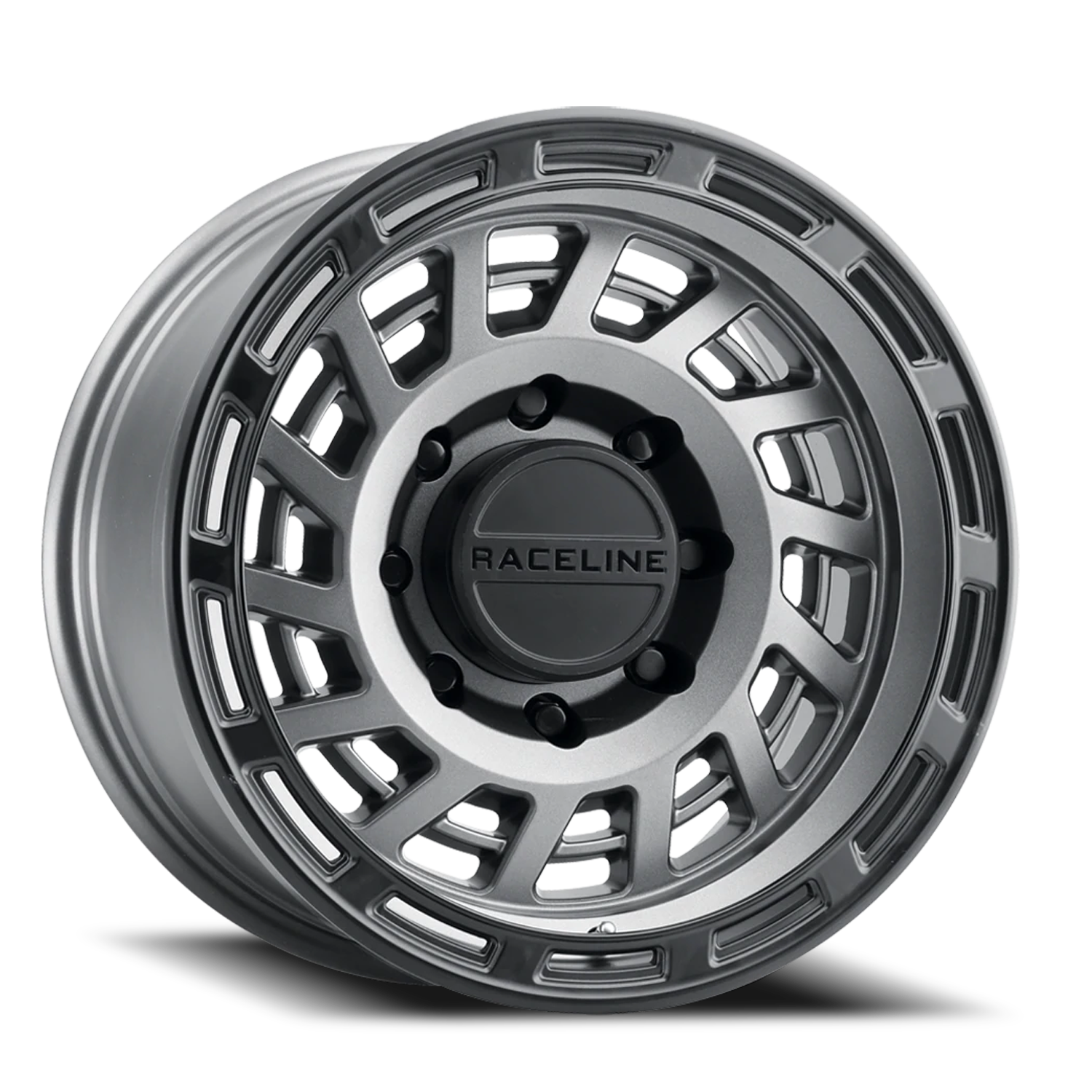 RACELINE | Aluminum Wheels | Aluminum Wheels 18x9 Halo 957GB Gunmetal Gray Black Ring 18 Offset 6 on 135 Bolt Pattern 87.1 Bore Raceline | 957GB-89065+18