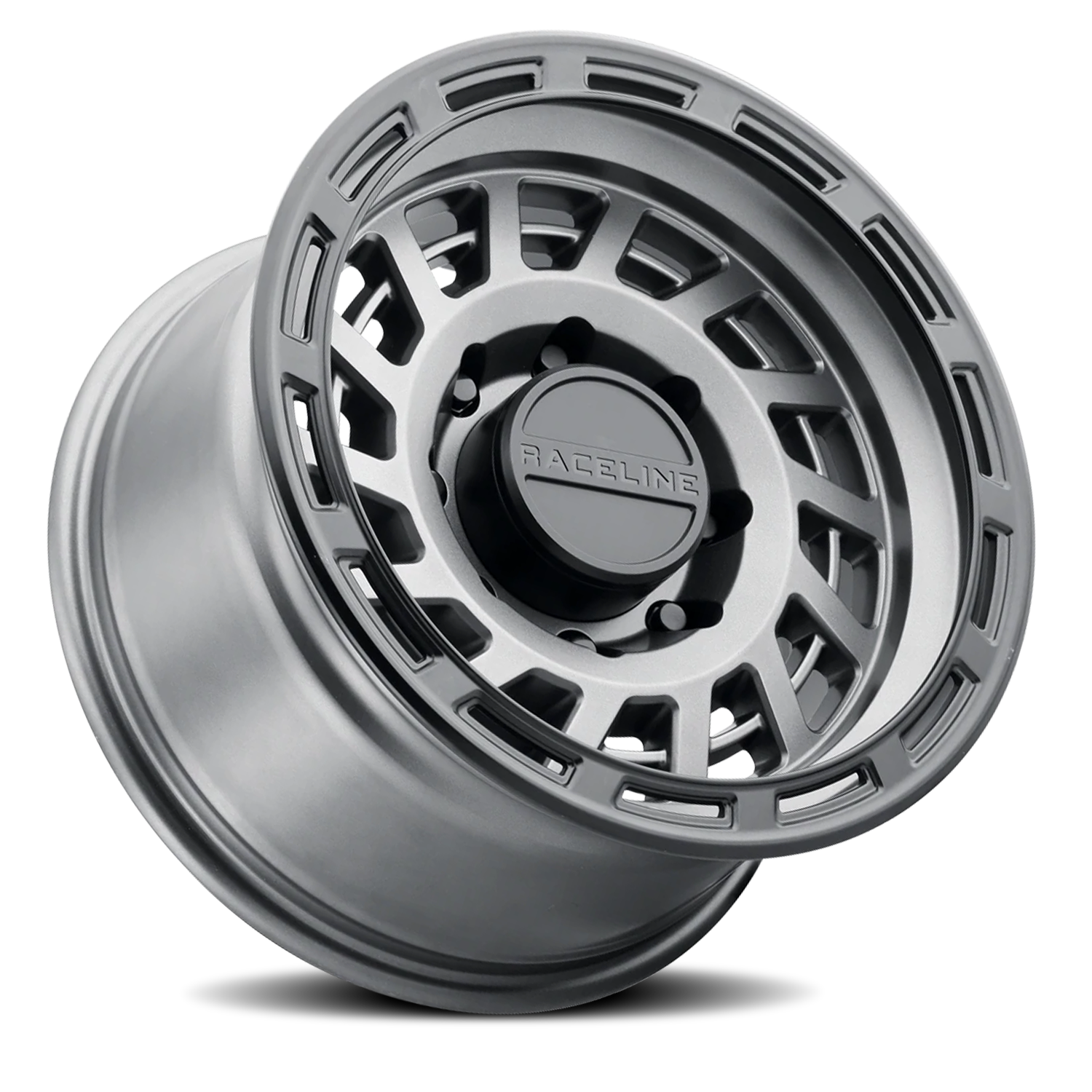 RACELINE | Aluminum Wheels | Aluminum Wheels 18x9 Halo 957GB Gunmetal Gray Black Ring 18 Offset 6 on 135 Bolt Pattern 87.1 Bore Raceline | 957GB-89065+18