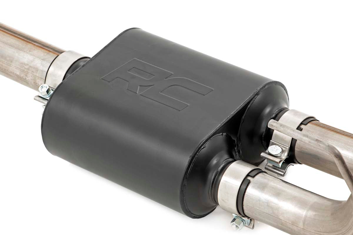 Rough Country | Exhaust | Dual Cat-Back Exhaust System w/ Black Tips 99-06 GM 1500 Ext Cab / Short Bed 4.8L / 5.3L Rough Country | 96005