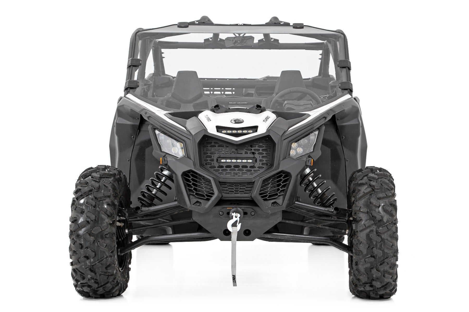 Rough Country | LED Light Pods | 17-21 Can-Am Maverick X3 6-inch Slimline LED Grille Kit Rough Country | 97022