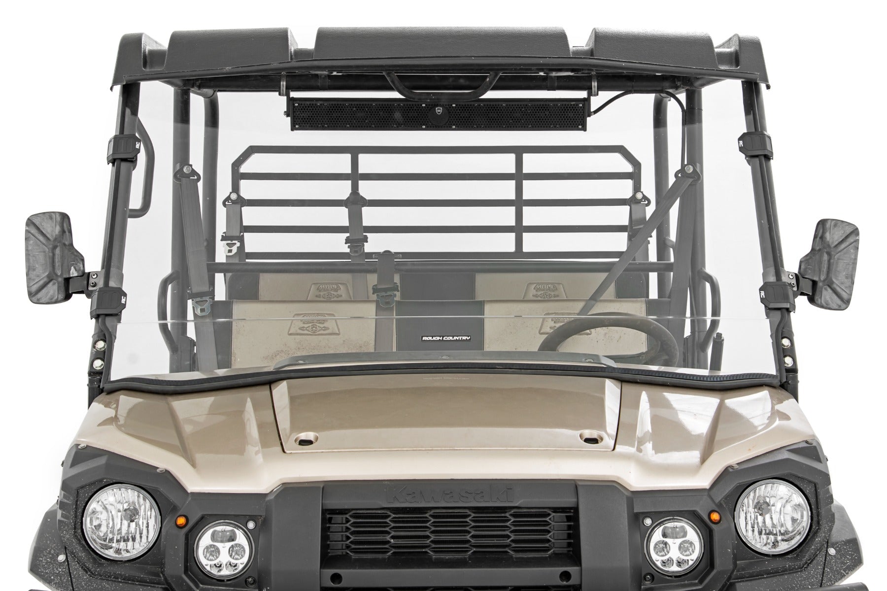 Rough Country | Windshield | Full Windshield Scratch Resistant 16-22 Kawasaki Mule Pro FX/15-22 Mule Pro FXT Rough Country | 98115150