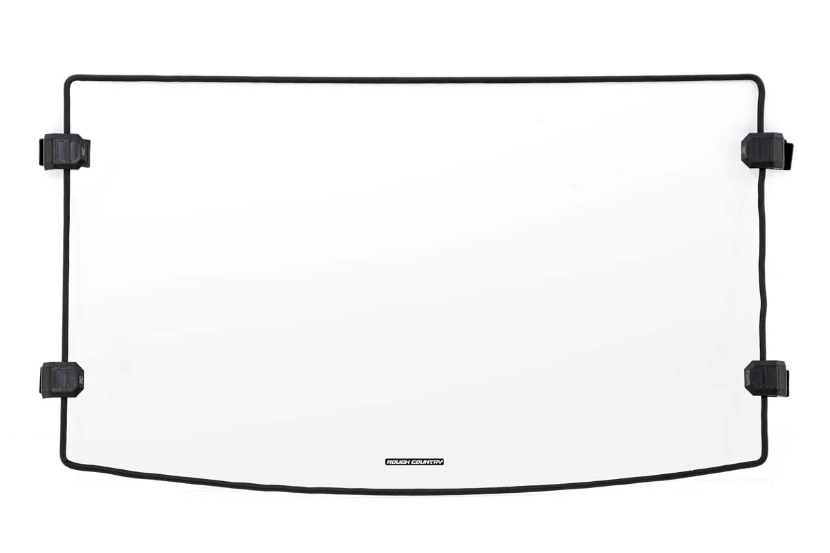 Rough Country | Windshield | Polaris Ranger Scratch Resistant Full Windshield For 13-Pres Polaris Ranger 900XP/16-Pres Ranger 1000XP Rough Country | 98132010