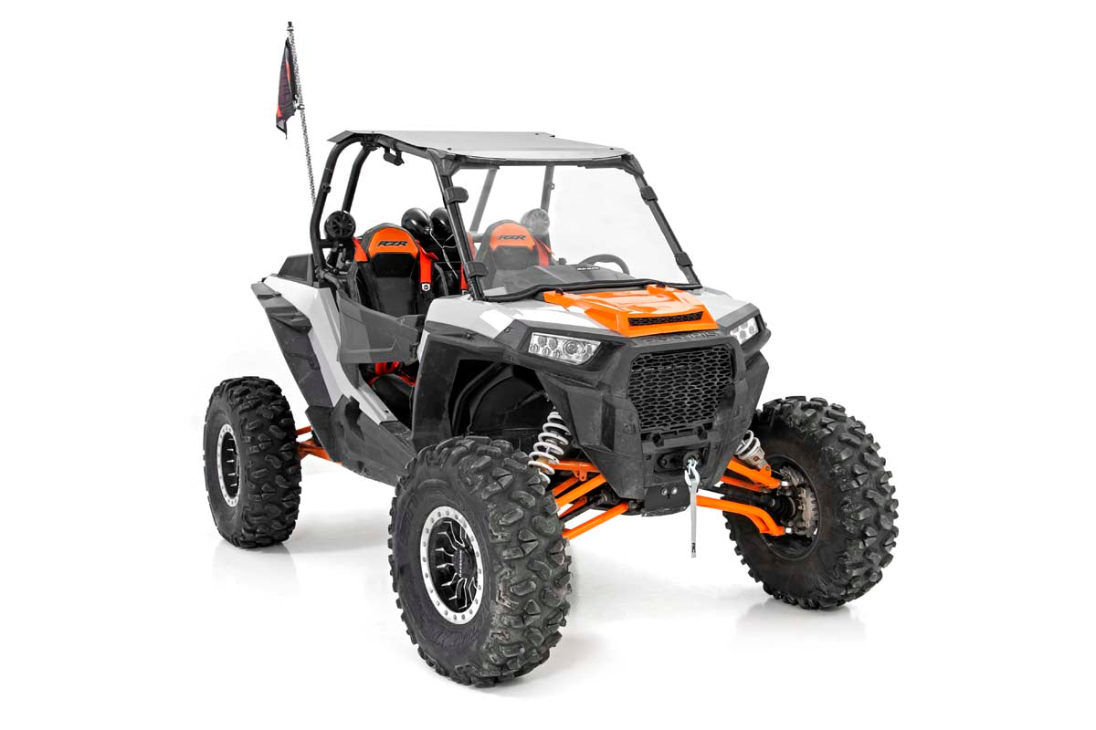 Rough Country | Windshield | Polaris RZR Scratch Resistant Full Windshield For 2014-Pres Polaris Rzr 1000/900 Rough Country | 98141810