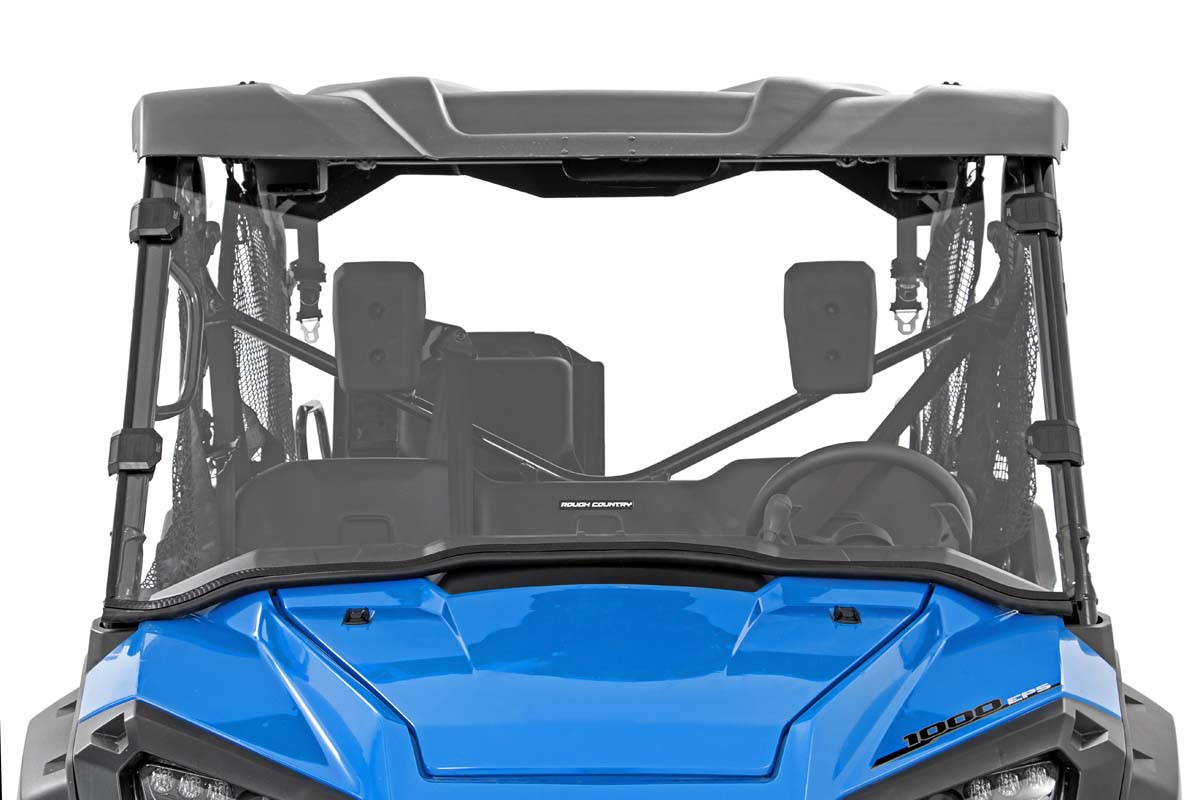 Rough Country | Windshield | Honda Scratch Resistant Full Windshield 2016-2020 Pioneer 1000 Rough Country | 98162020