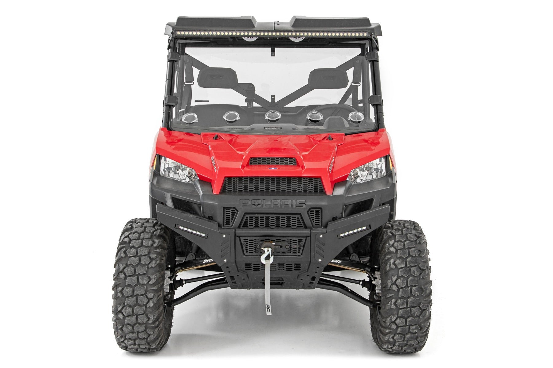 Rough Country | Windshield | Polaris Scratch Resistant Full Vented Windshield For 16-18 Ranger 1000XP and 13-20 Ranger 900XP Rough Country | 98232010