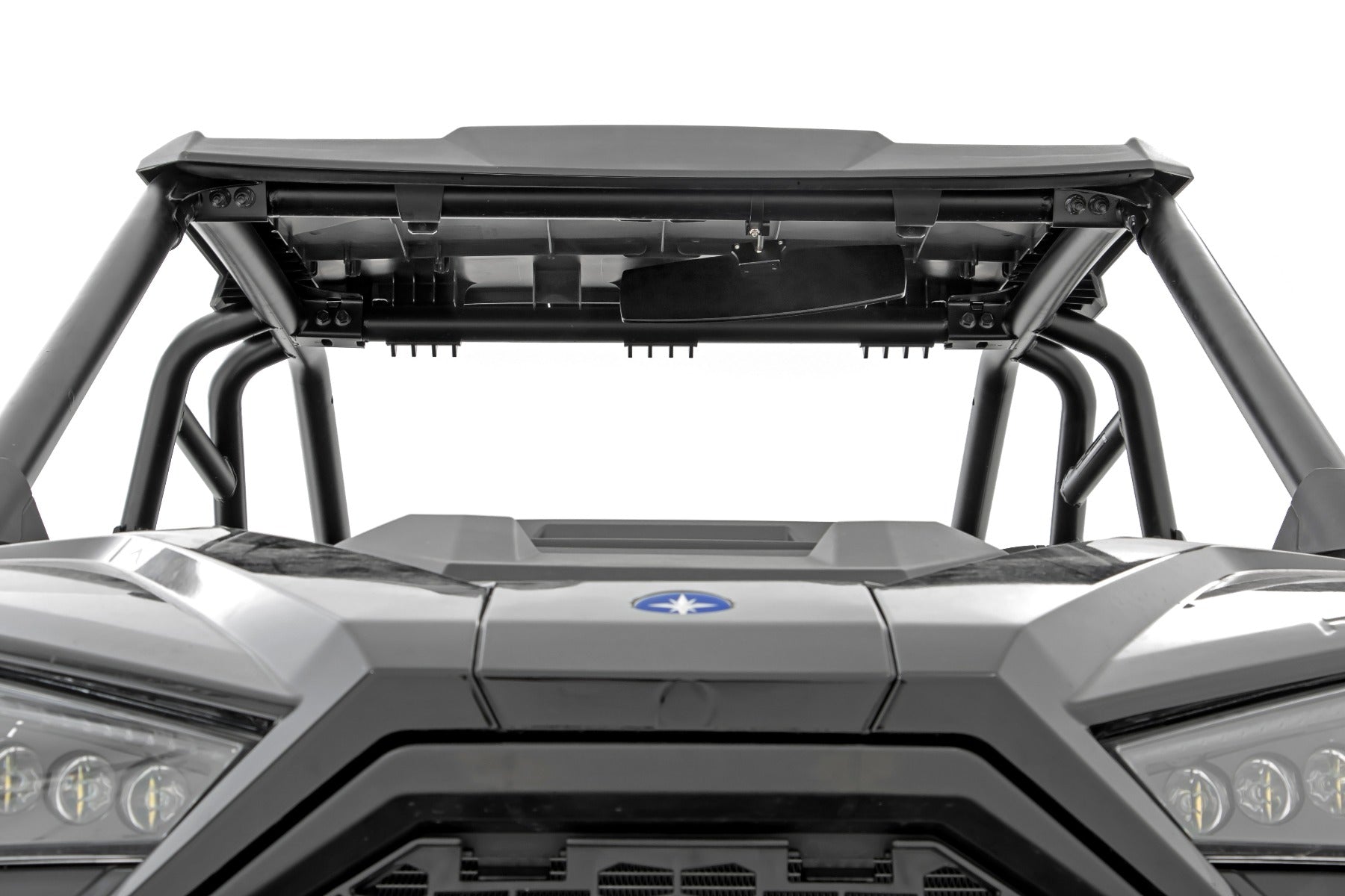 Rough Country | Rear View Mirror | UTV Aluminum Rear View with Mirror Dome Light 1.75-2 Inch Mount Rough Country | 99007A