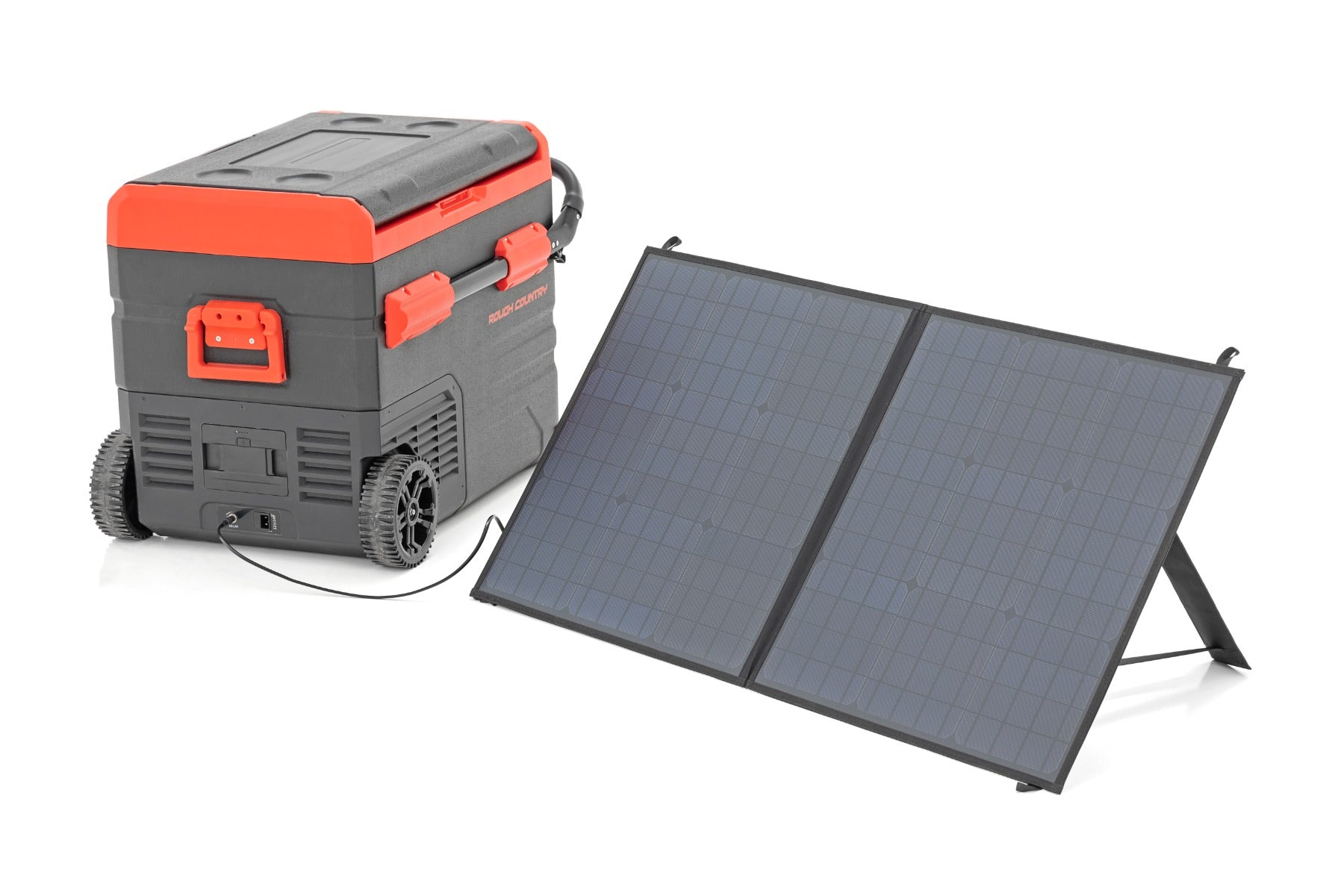 Rough Country | Portable Battery Charger | Solar Panel Recharge Kit for 50L Portable Refrigerator/Freezer Rough Country | 99026