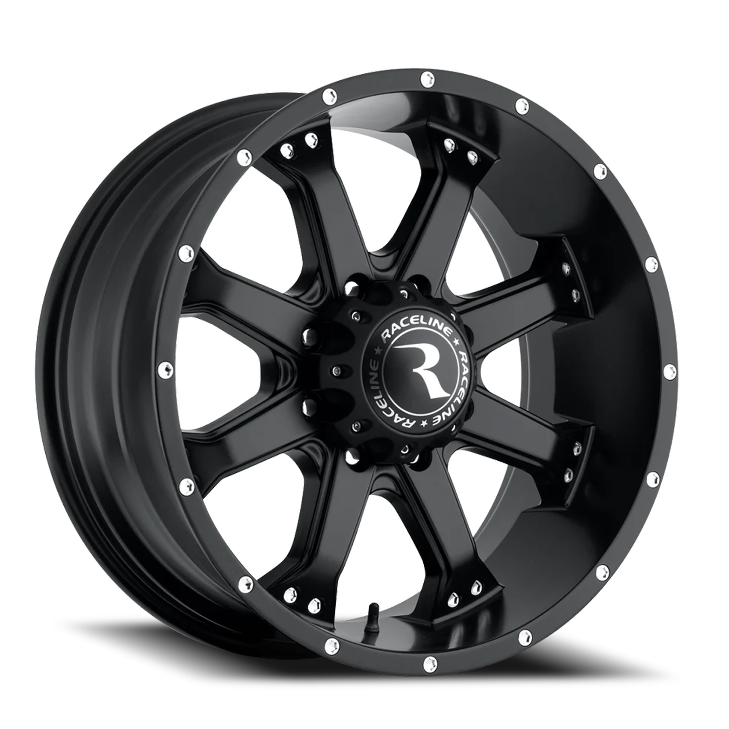 RACELINE | Aluminum Wheels | Aluminum Wheels 16x8 Assault 991B Satin Black 0 Offset 8 on 165.1 Bolt Pattern 125.2 Bore Raceline | 991B-68080-00