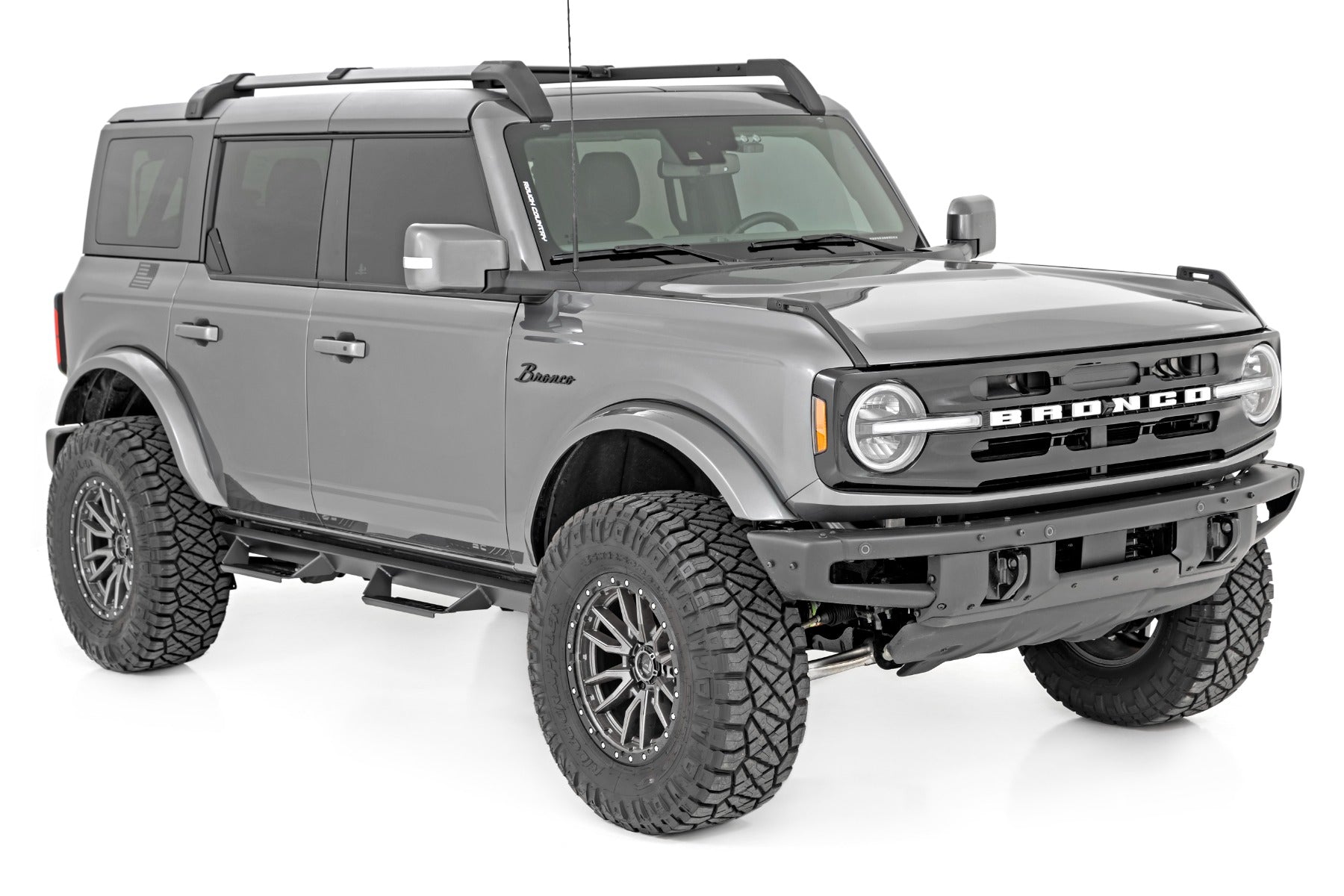 Rough Country | Side Steps | AL2 Drop Steps 4-Door Ford Bronco 4WD (21-23) Rough Country | AL320225