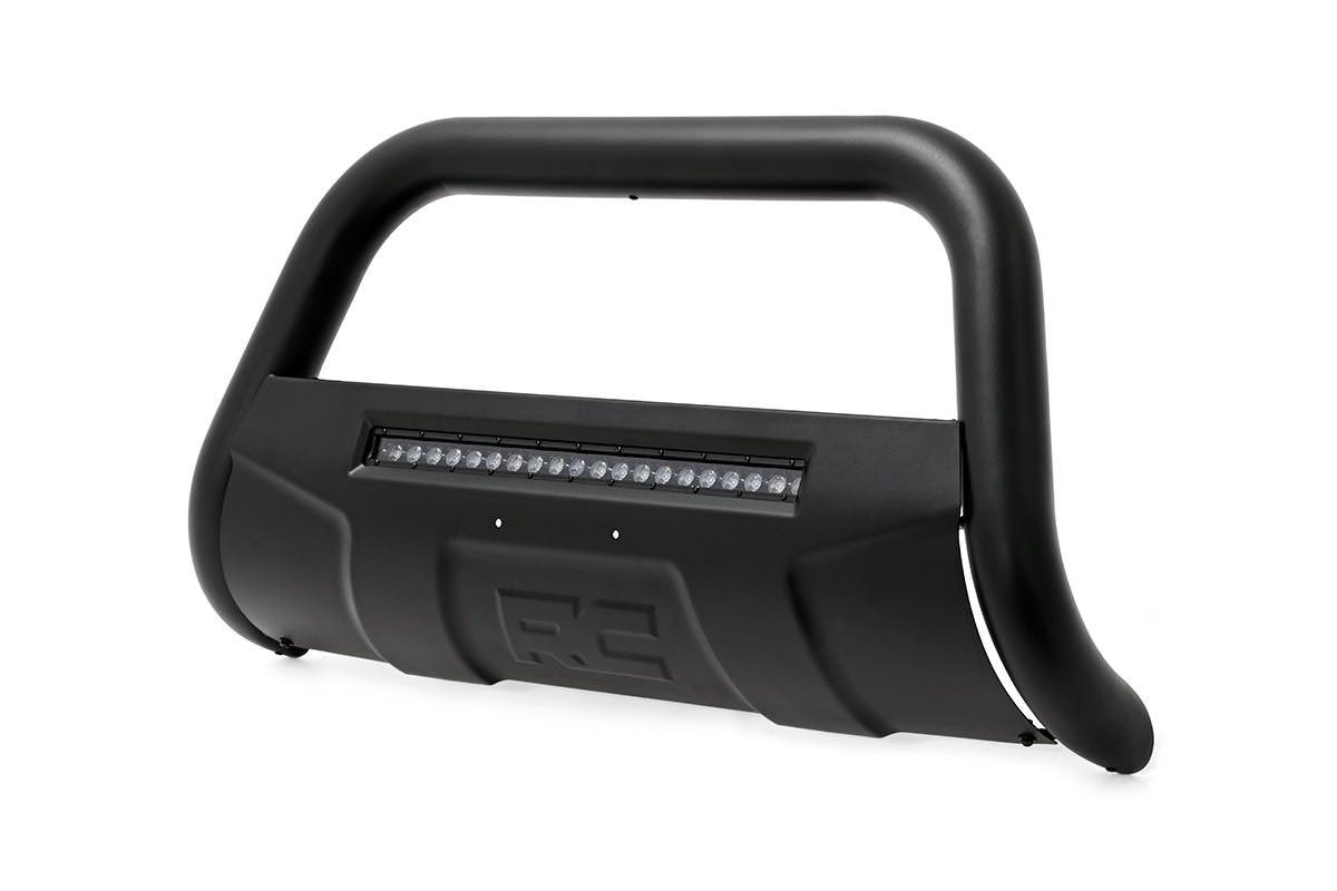 Rough Country | Bumper Bull Bar | Nissan 05-19 Frontier Bull Bar w/LED Light Bar Black Rough Country | B-N4150