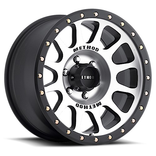 METHOD WHEELS | Aluminum Wheels 16x8 NV MR305 Bolt Pattern 6 On 139.7 Offset 0 Lip Size 1.57 Black BM Machined Face-Black Street Loc Method | MR30568060300