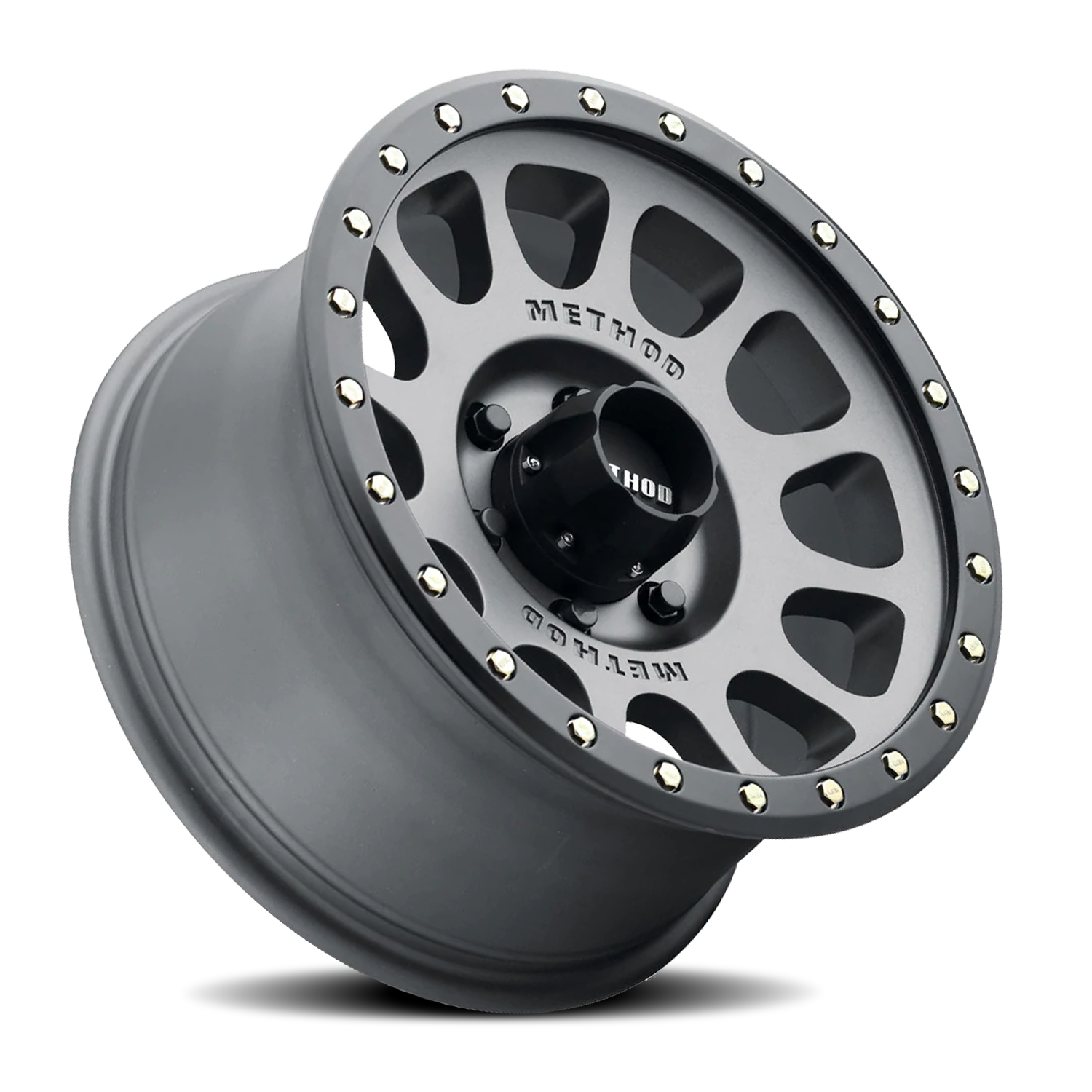 METHOD WHEELS | Aluminum Wheels 16x8 NV MR305 Bolt Pattern 6 On 139.7 Offset 0 Lip Size 1.57 Titanium TT Matte Black Lip Method | MR30568060800