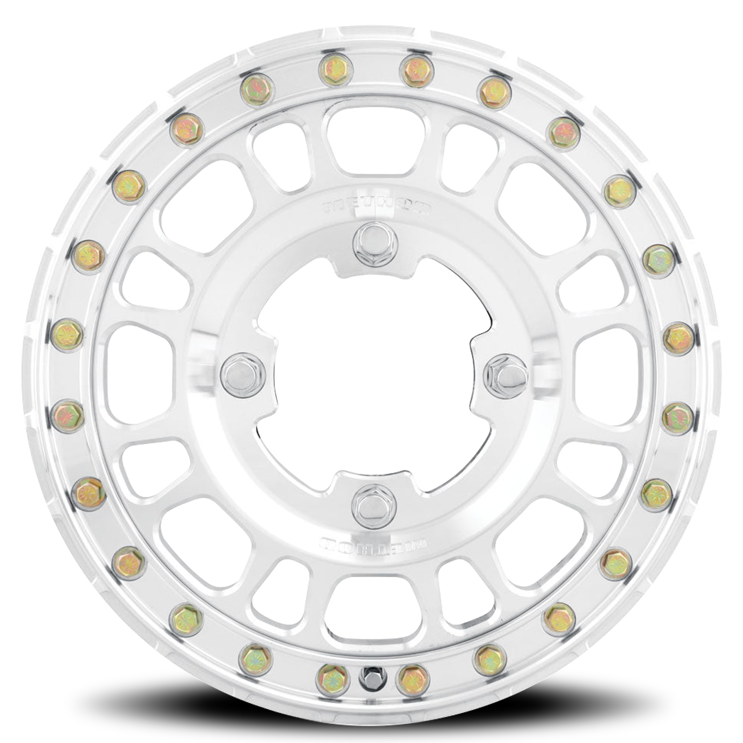 METHOD WHEELS | Aluminum Wheels 15x5 MR412 Beadlock UTV Bolt Pattern 4 On 156 Offset 43 Lip Size 0 Machined Raw Machined Method | MR41255046343B