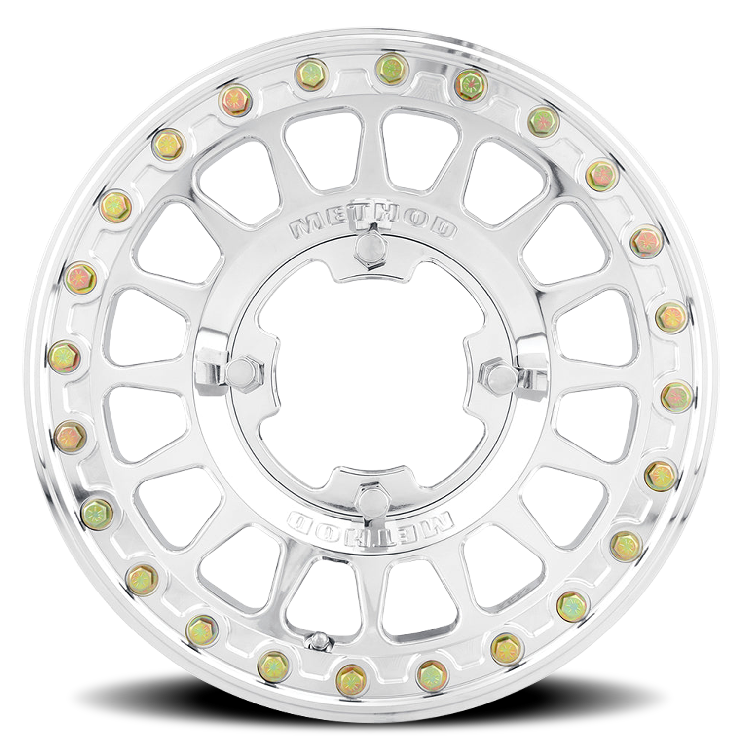 METHOD WHEELS | Aluminum Wheels 15x10 MR413 Beadlock UTV Bolt Pattern 4 On 156 Offset 0 Lip Size 3.31 Polished Method | MR413510461155B