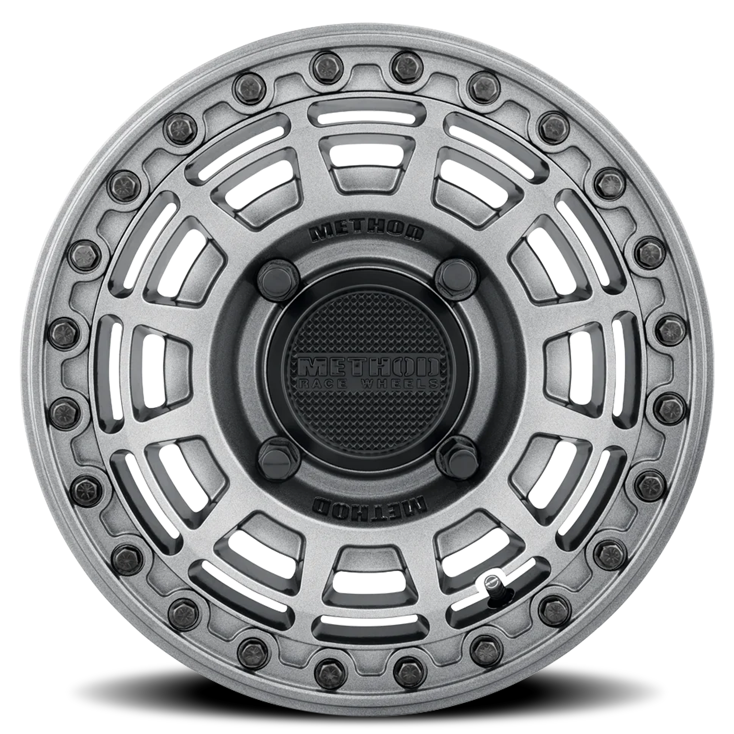 METHOD WHEELS | Aluminum Wheels 15x10 MR415 Beadlock UTV Bolt Pattern 4 On 156 Offset 25 Lip Size 2.09 Graphite GY Gloss Graphite Ring Method | MR415510461264B