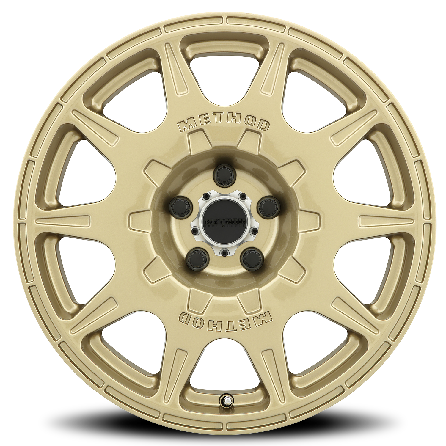 METHOD WHEELS | Aluminum Wheels 17x8 Rally MR502 Bolt Pattern 5 On 100 Offset 38 Gold GD Method | MR50278051138