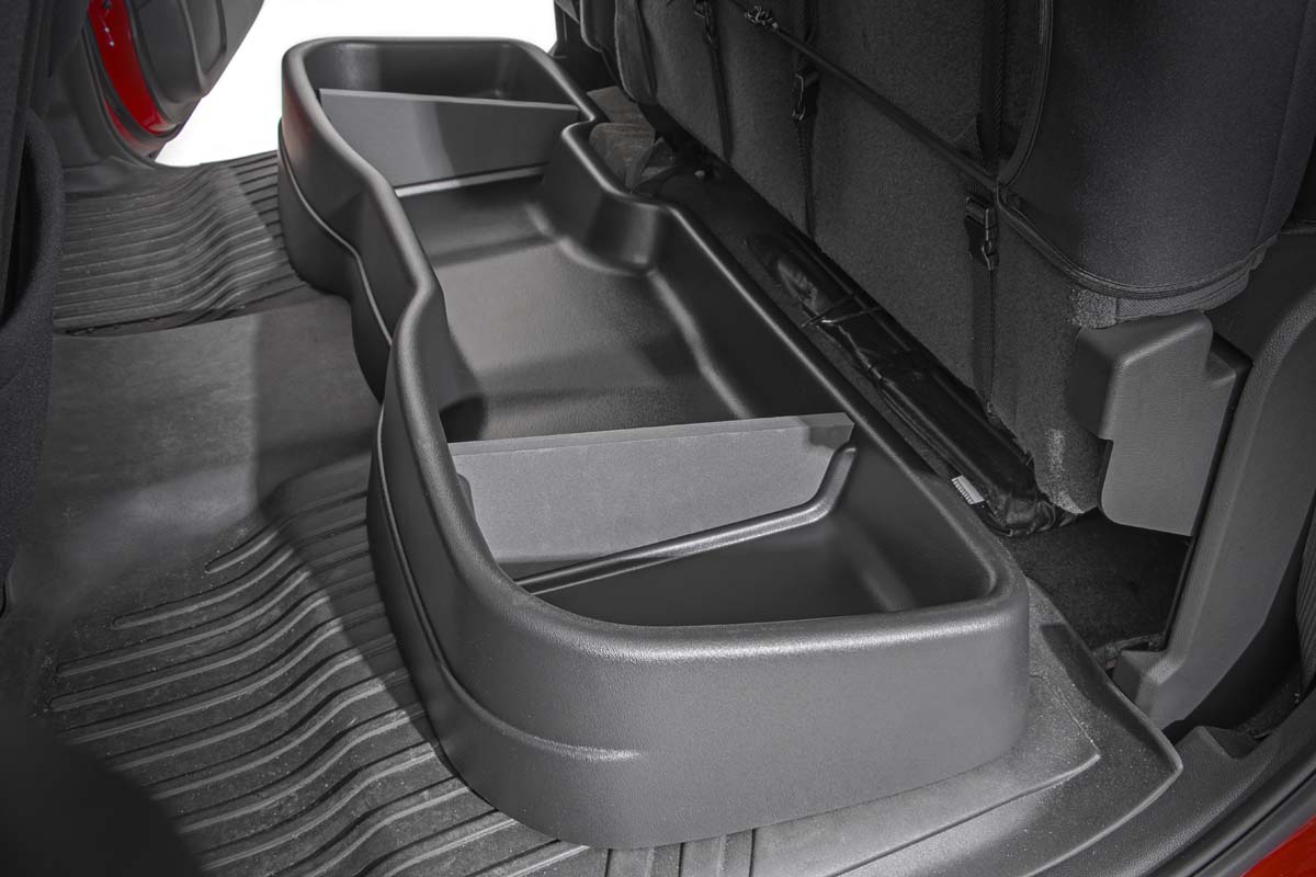 Rough Country | Underseat Storage|Car Organizers|Interior | GM Custom-Fit Under Seat Storage Compartment 14-18 1500 / 15-19 2500HD/3500HD Rough Country | RC09031