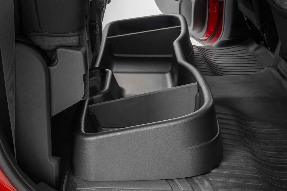 Rough Country | Underseat Storage|Car Organizers|Interior | GM Custom-Fit Under Seat Storage Compartment 14-18 1500 / 15-19 2500HD/3500HD Rough Country | RC09031