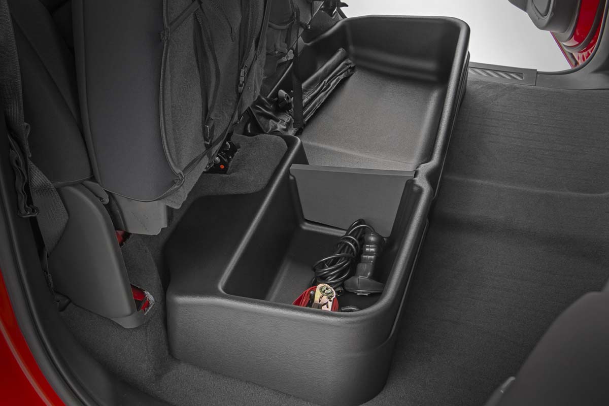 Rough Country | Underseat Storage|Car Organizers|Interior | GM Custom-Fit Under Seat Storage Compartment 19-20 1500 / 2020 2500HD/3500HD Rough Country | RC09051