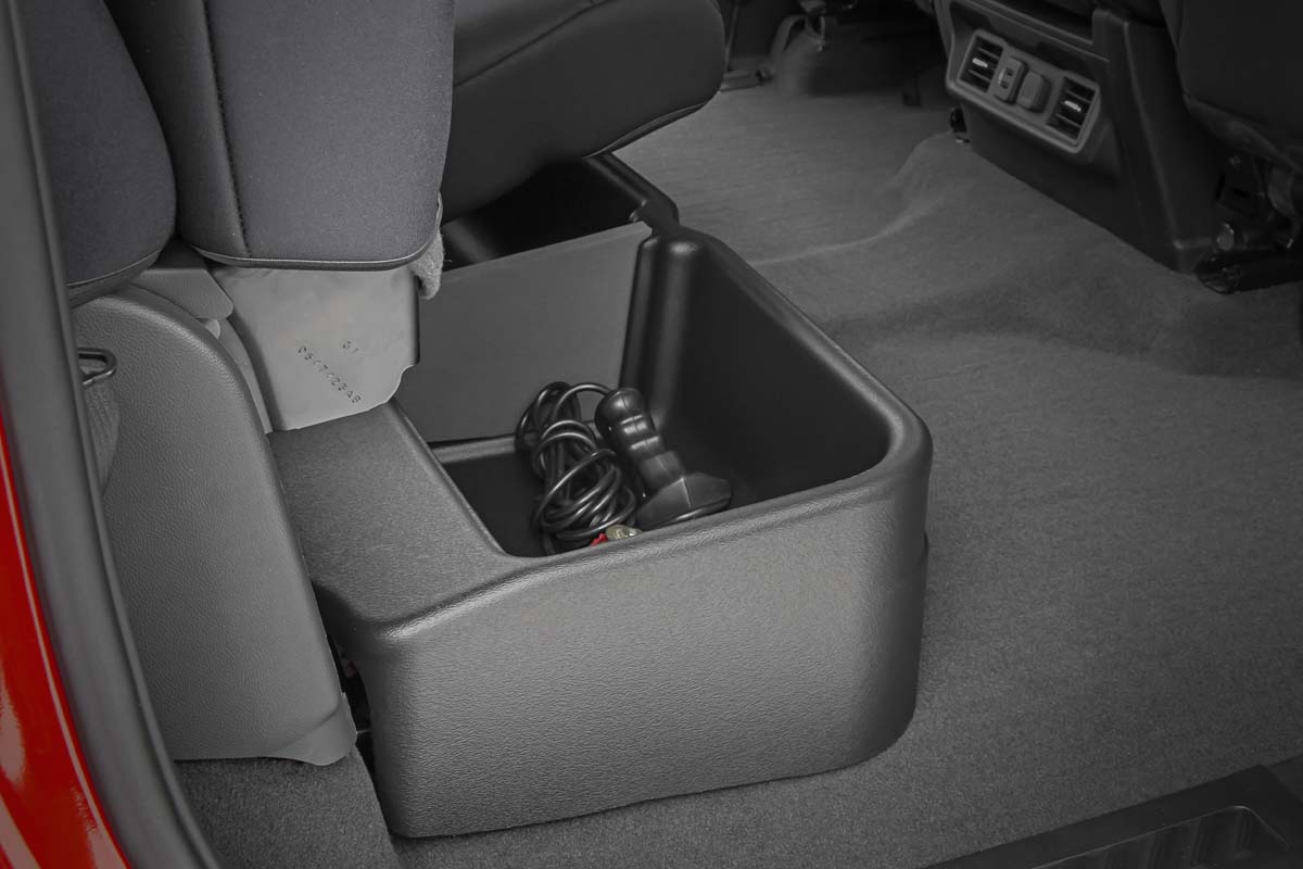 Rough Country | Underseat Storage|Car Organizers|Interior | GM Custom-Fit Under Seat Storage Compartment 19-20 1500 / 2020 2500HD/3500HD Rough Country | RC09051