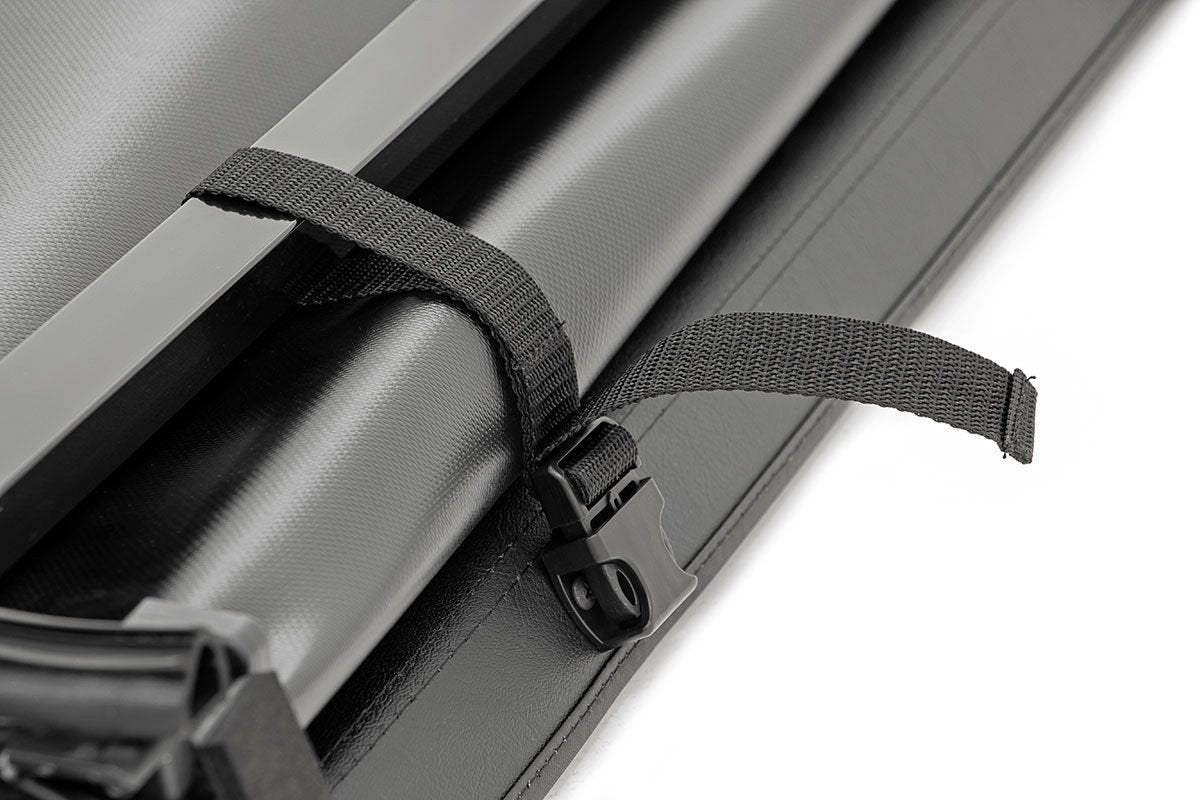 Rough Country | Tonneau Covers|Truck Bed|Exterior Parts & Car Care | Dodge Soft Tri-Fold Bed Cover 19-20 RAM 1500-5 Foot 5 Inch Bed Rough Country | RC44307550