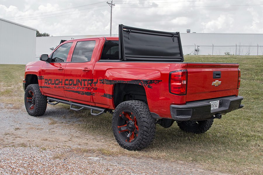 Rough Country | Tonneau Covers|Truck Bed|Exterior Parts & Car Care | Toyota Soft Tri-Fold Bed Cover 05-15 Tacoma 5 Foot Bed w/Cargo Mgmt Rough Country | RC44705501