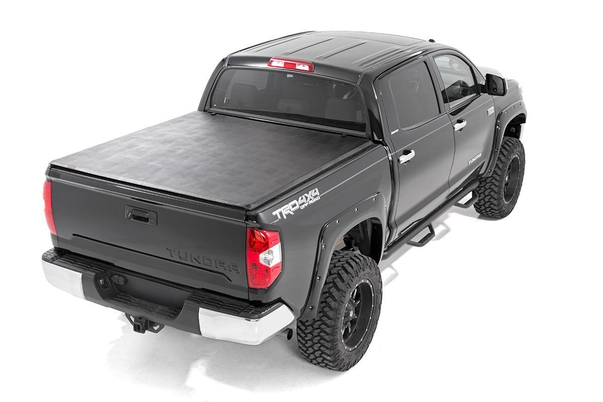 Rough Country | Tonneau Covers|Truck Bed|Exterior Parts & Car Care | Tundra Soft Tri-Fold Bed Cover 14-20 Tundra 5 Foot 5 Inch Bed w/Cargo Mgmt Rough Country | RC44714551