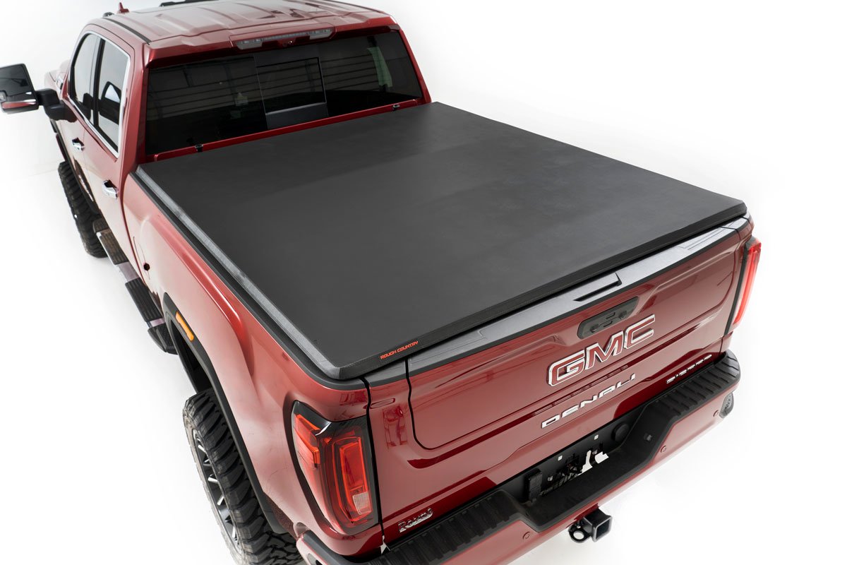 Rough Country | Tonneau Covers|Truck Bed|Exterior Parts & Car Care | Soft Tri-Fold Bed Cover 20 Silverado/Sierra 2500HD/3500HD 6 Foot 9 Inch Bed Rough Country | RC46120690
