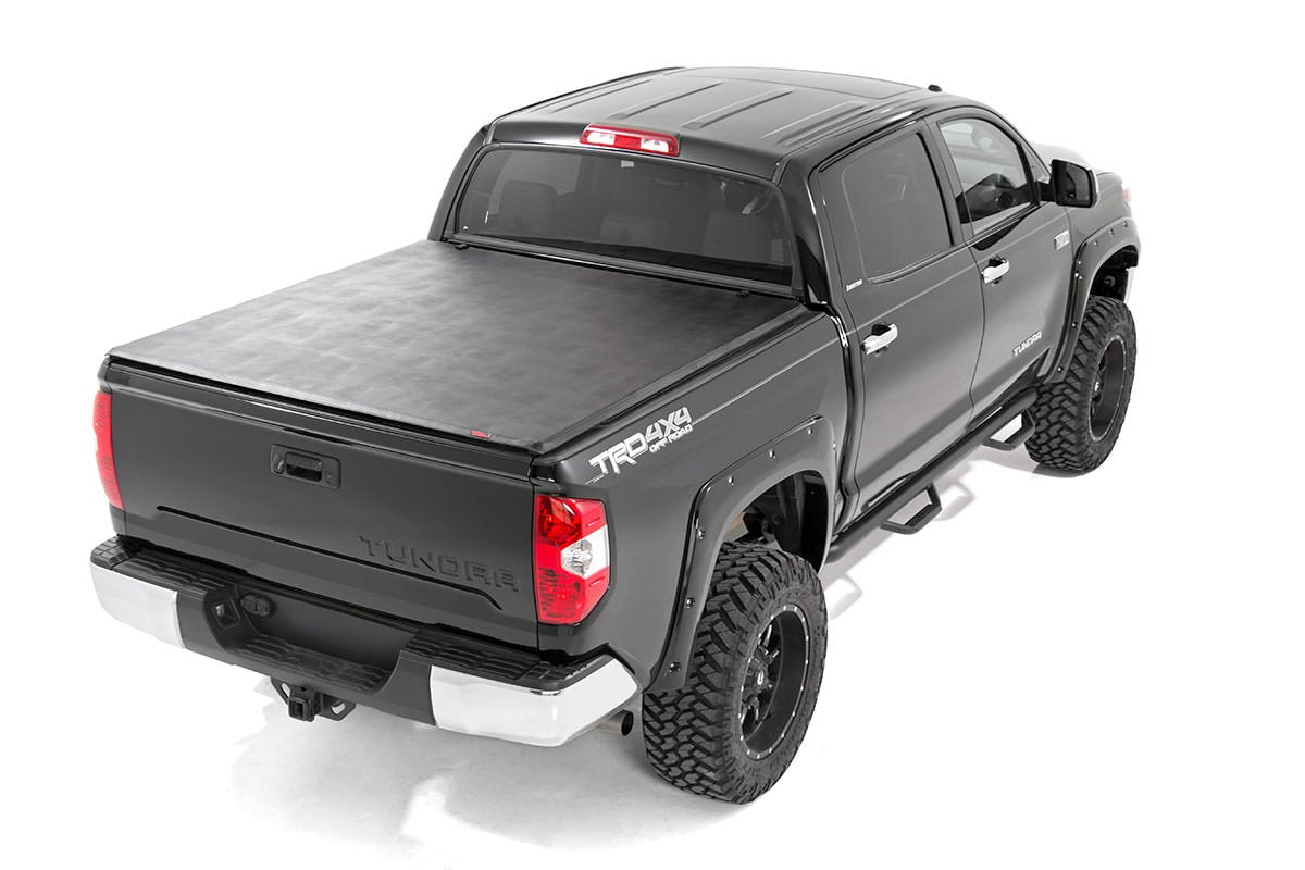Rough Country | Tonneau Covers|Truck Bed|Exterior Parts & Car Care | Tundra Soft Tri-Fold Bed Cover 14-19 Tundra 6 Foot 5 Inch Bed w/o Cargo Mgmt Rough Country | RC46419650
