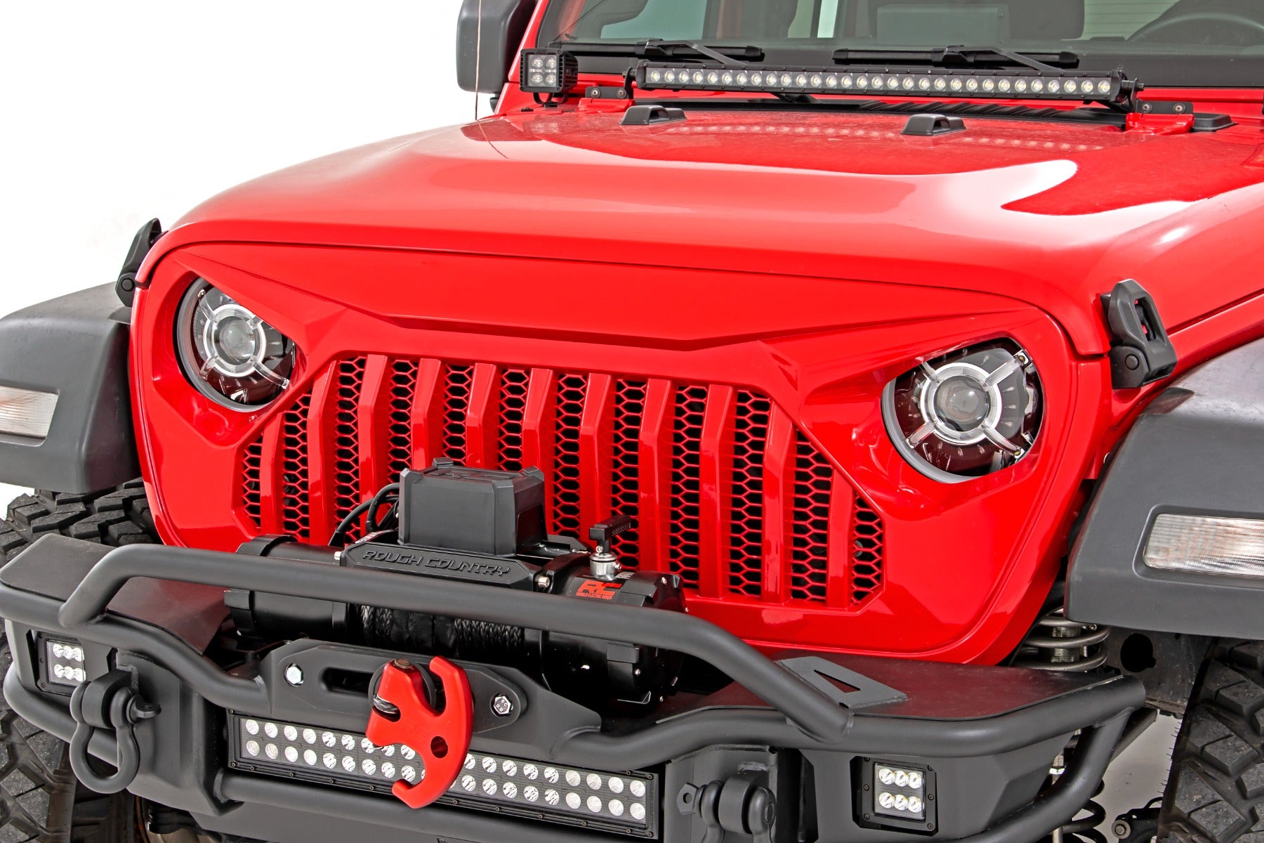 Rough Country | Headlights | Jeep 9-Inch DRL Halo LED Headlights Jeep Wrangler JL/JLU, Gladiator JT Rough Country | RCH5300