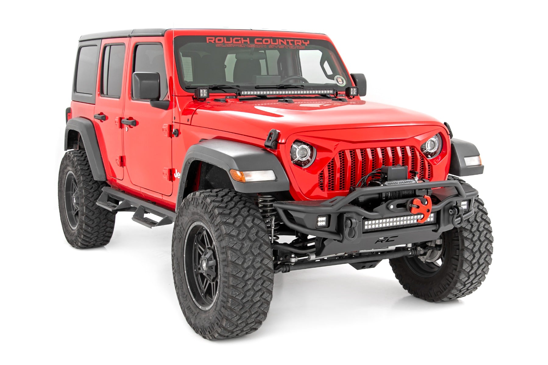 Rough Country | Headlights | Jeep 9-Inch DRL Halo LED Headlights Jeep Wrangler JL/JLU, Gladiator JT Rough Country | RCH5300