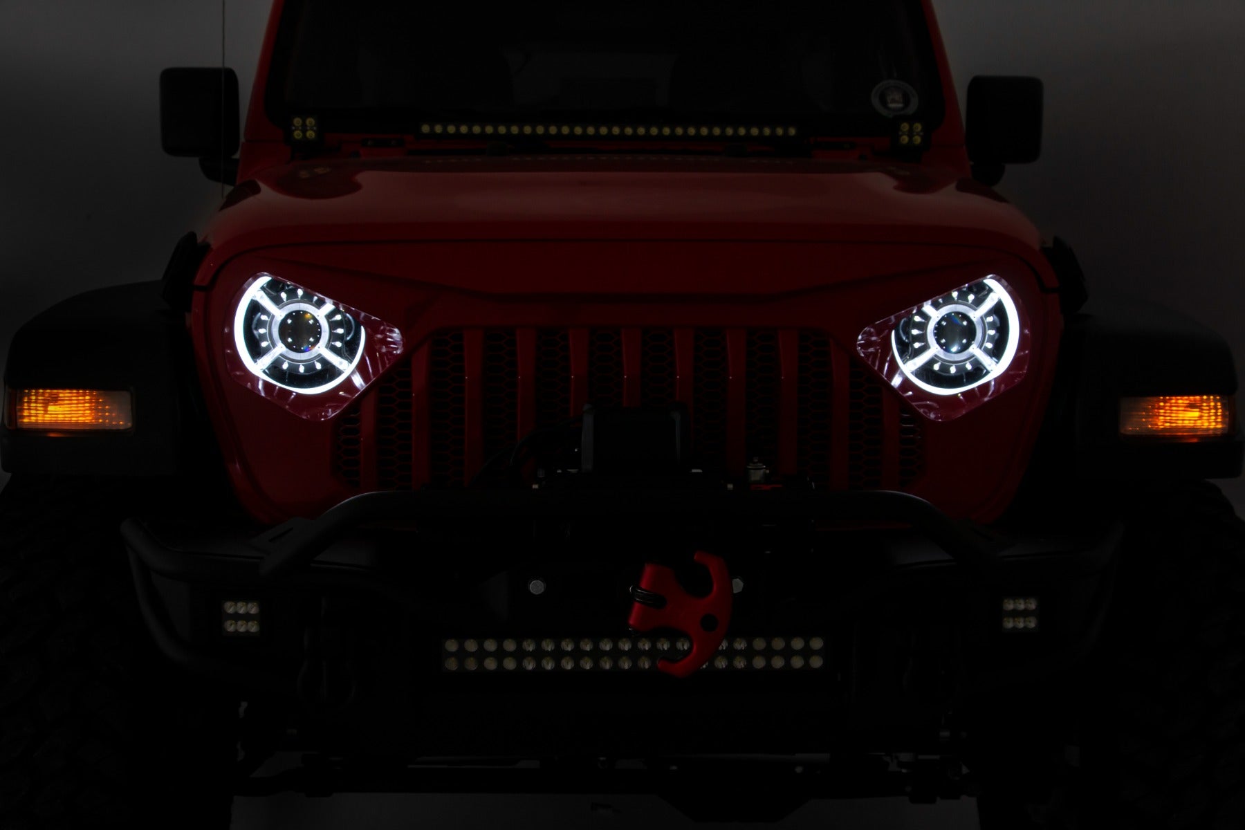 Rough Country | Headlights | Jeep 9-Inch DRL Halo LED Headlights Jeep Wrangler JL/JLU, Gladiator JT Rough Country | RCH5300