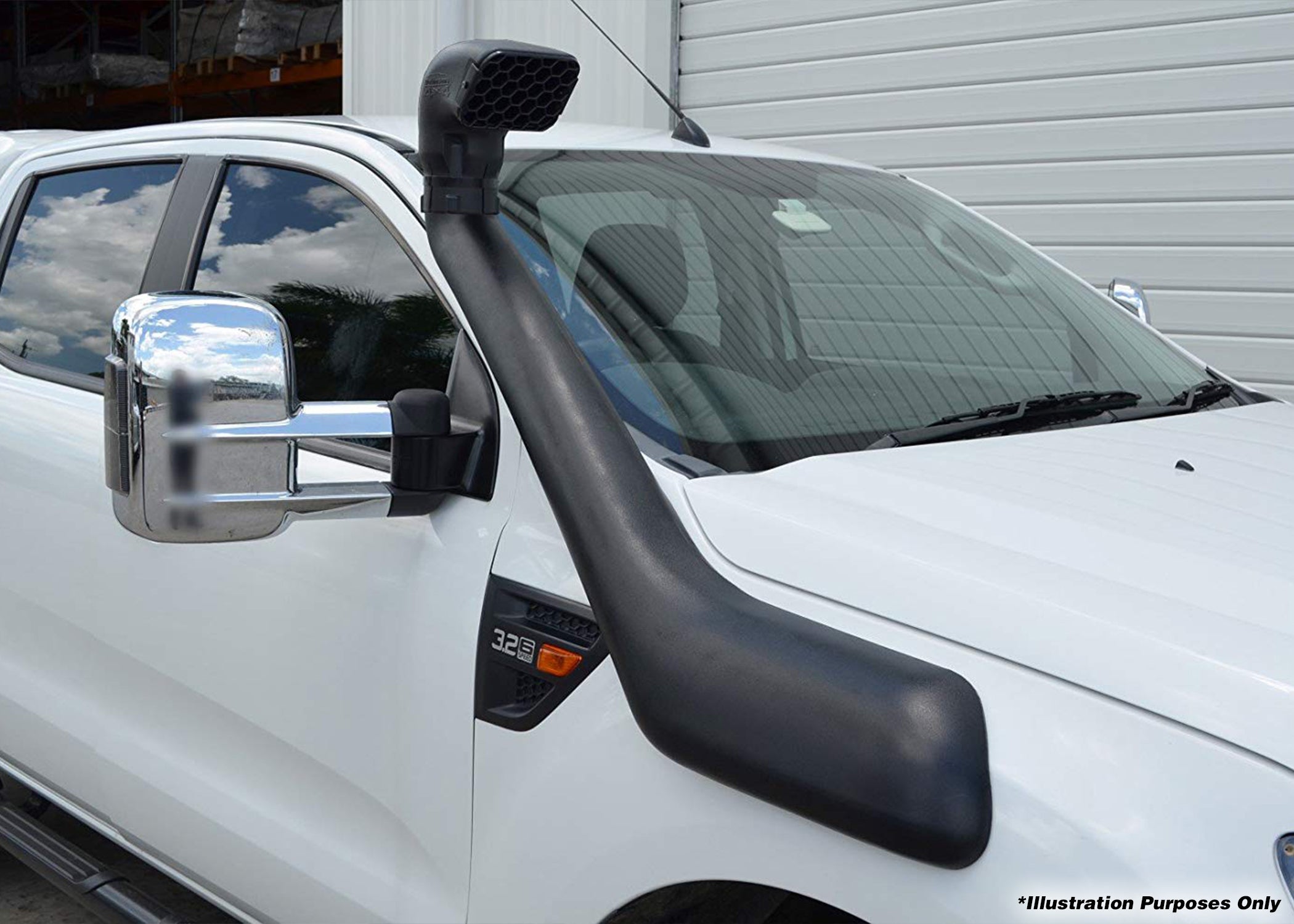 DOBINSONS | SNORKEL KIT FOR FORD RANGER PX 2.2L & 3.2L DIESEL | RIGHT SIDE MOUNT (EXCLUDES MODELS WITH FLARES) | SN19-3384