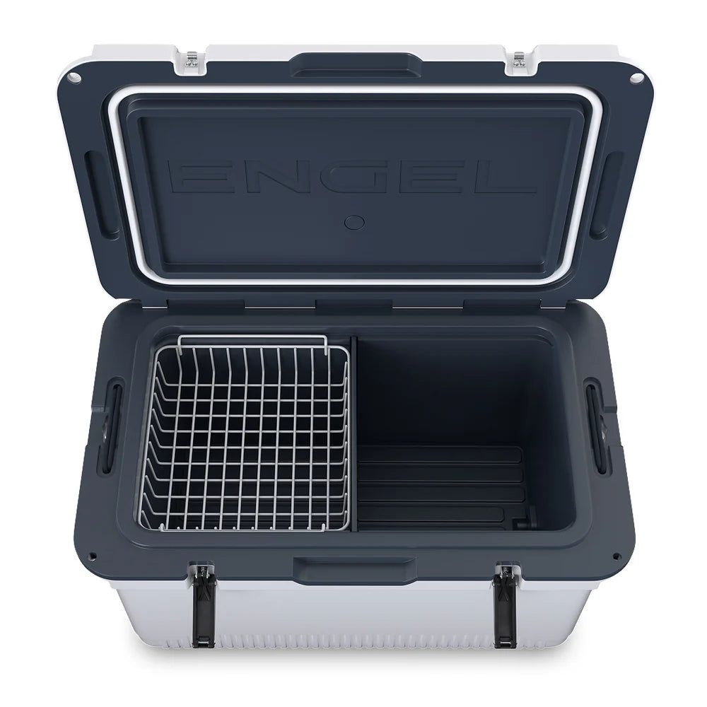 ENGEL | 60QT UltraLite Injection-Molded Cooler With Wire Basket and Divider | UL60