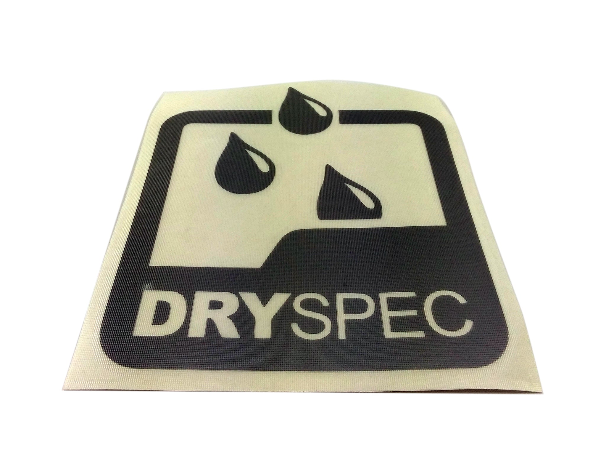 DSL.STK.003 DRYSPEC Icon Logo Transfer Decal, Silver Metallic, 5x5