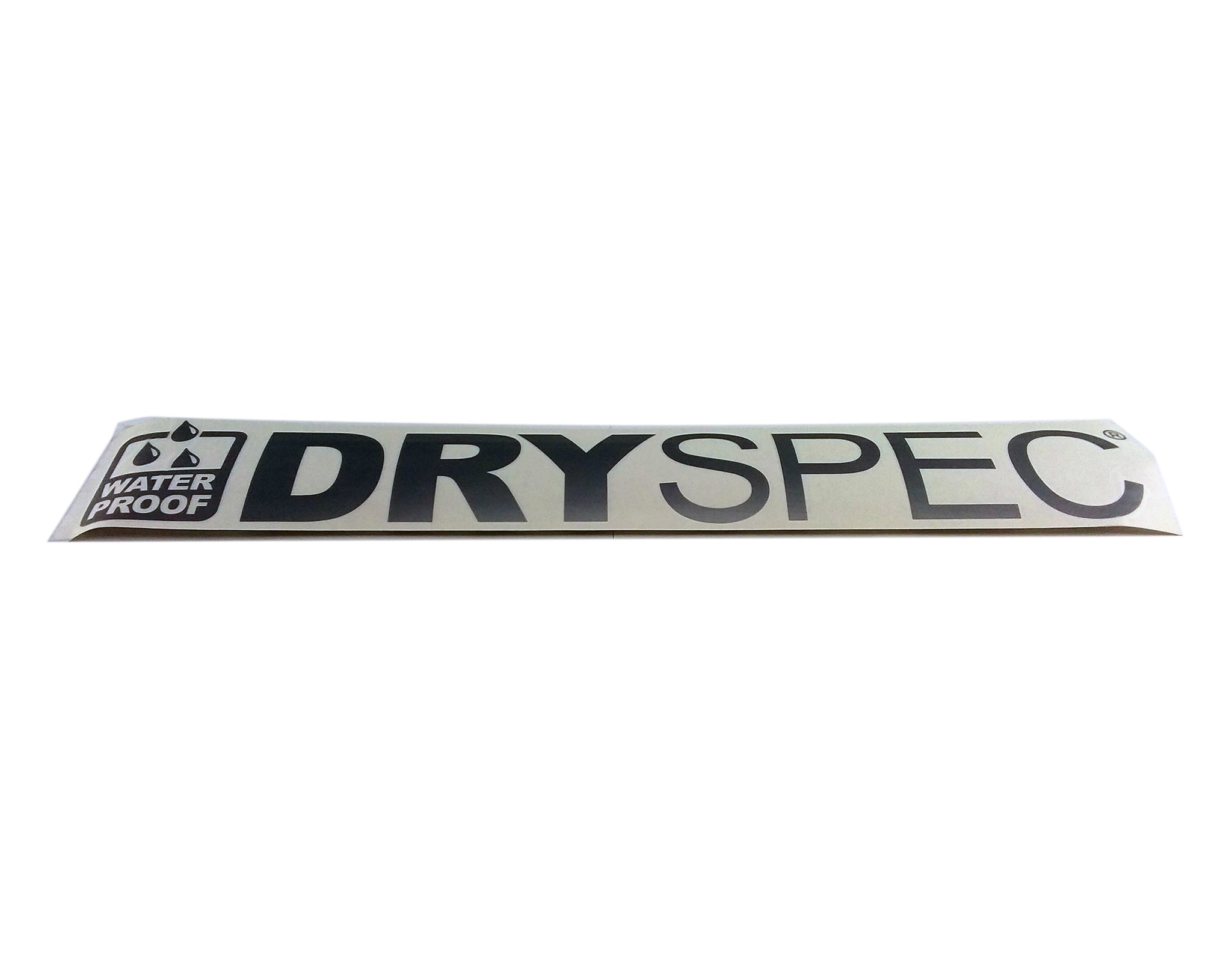 DSL.STK.004 DRYSPEC Full Logo Transfer Decal, Silver Metallic, 21x4