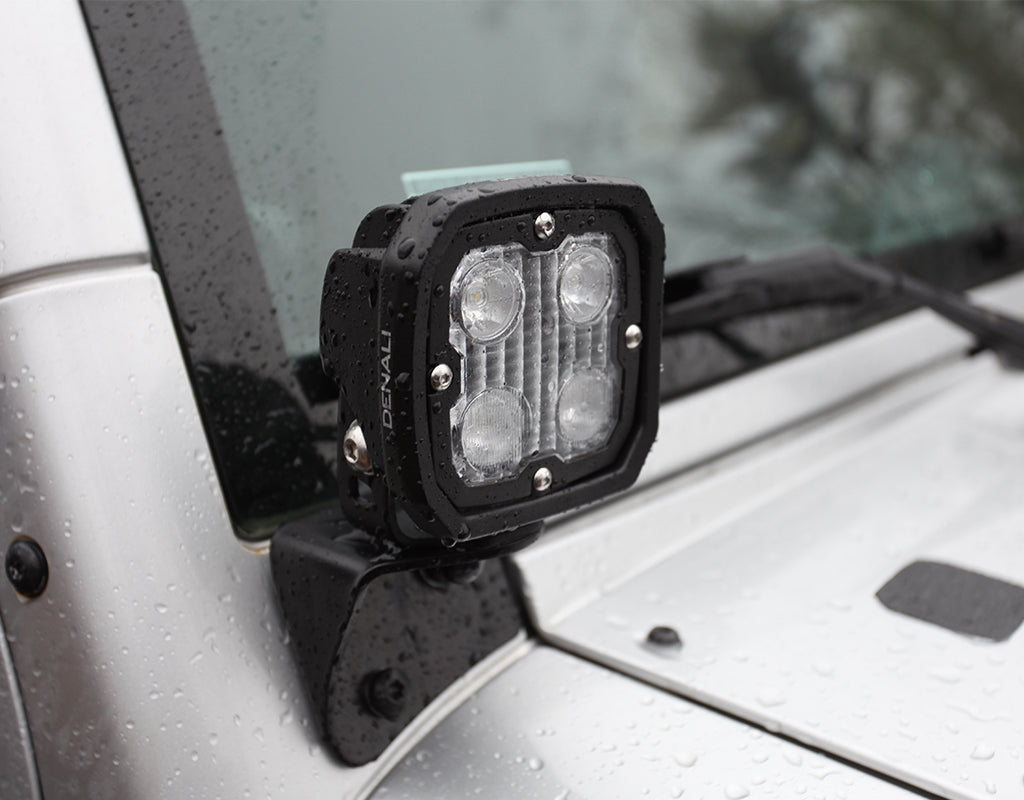 LAH.50.10000 DENALI A-Pillar Light Mount for Jeep Wrangler JK '07-'18