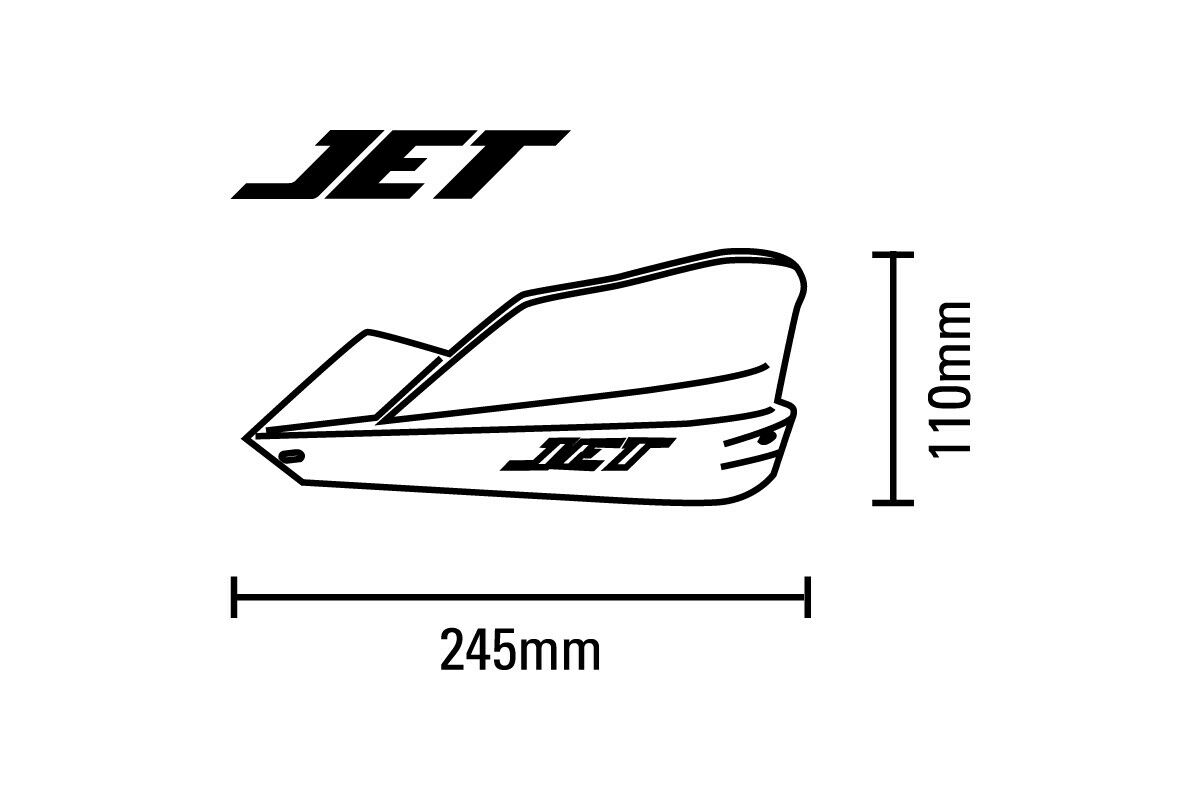 BB.JET01.G Barkbusters JET Handguard complete kit for 7/8" handlebars includes backbones, plastics, and mounting hardware - Green