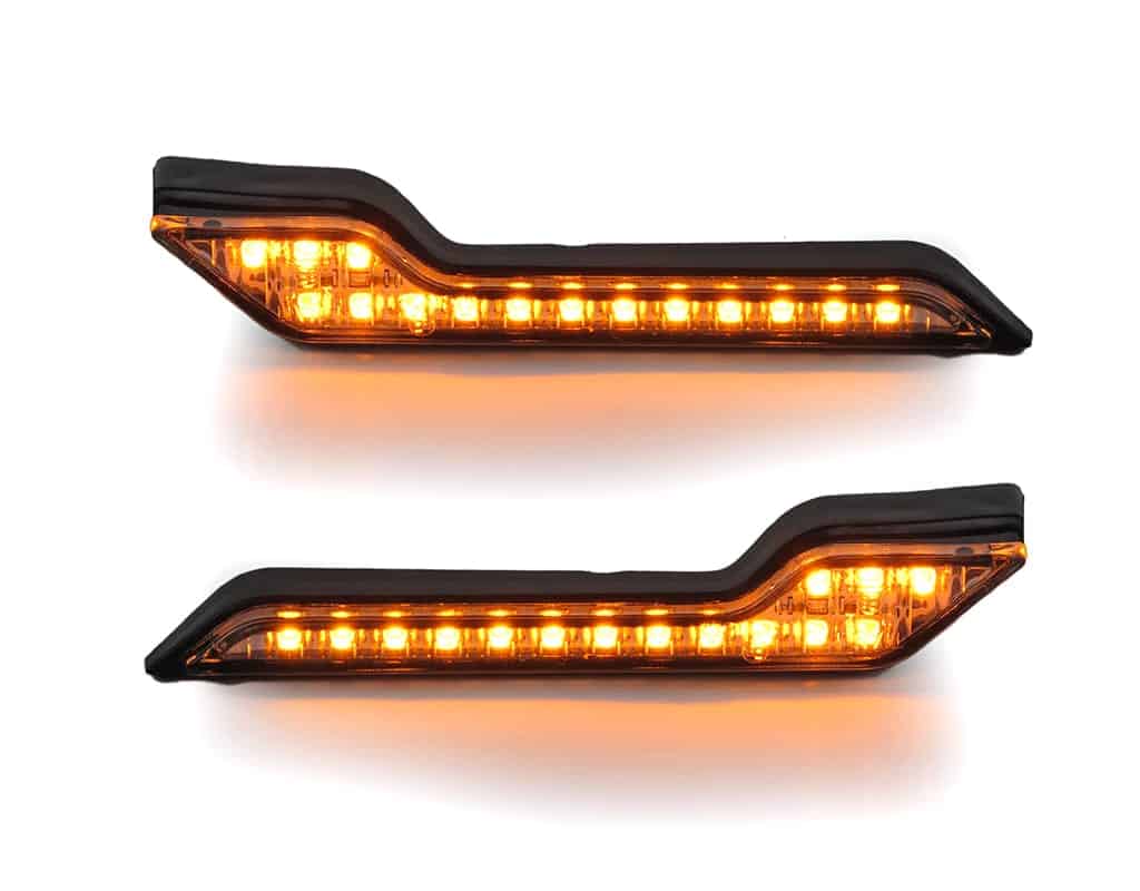 BB.LED-001-02-AM Barkbusters LED Indicator light amber flash, left/right pair with back covers