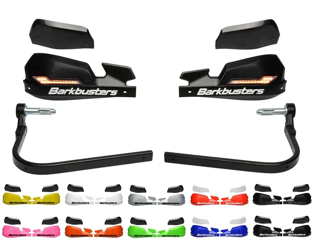 BB.S5.G-AM Barkbusters VPS Handguard complete kit with amber turn signals Ducati Hypermotard '16-18 - Green